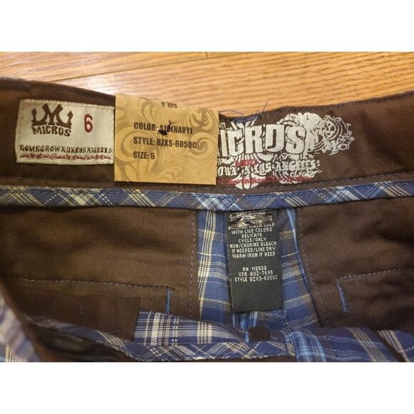 Micros Hometown in Los Angeles Boys Shorts Size 6 Navy Adjustable Waist Casual - Picture 2 of 11